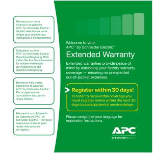 Extended Warranty 1 Year for (1) Easy UPS SMV/SMVS Level 01 (WBEXTWAR1YR-SD-01)