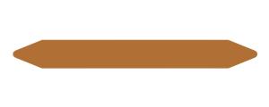 Pre-cut Pipe Marker Rolls Brown/petrol Without Pictogram 37 X 355 Mm - Per Roll Of 160 Labels