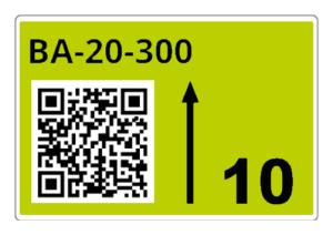 Roll Of Pre-cut Labels For Racks And Pallets 90 X 110 Mm Green - Model B For Qr Codes - Per Roll Of
