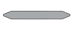 Pre-cut Pipe Marker Rolls Gray / Steam Without Pictogram 52 X 450 Mm - Per Roll Of 130 Labels