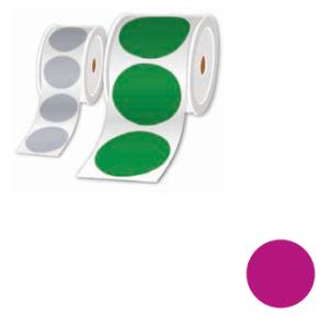 Rolls Of Pre-cut Circular Labels Purple 50mm - 500 Labels/roll