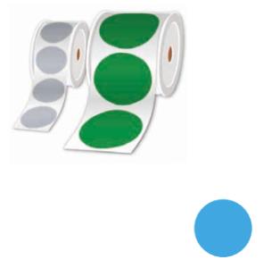 Rolls Of Pre-cut Circular Labels Sky Blue 100mm - 250 Labels/roll