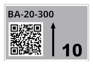 Roll Of Pre-cut Labels For Racks And Pallets 90 X 110 Mm Grey - Model B For Qr Codes - 260 Labels/roll