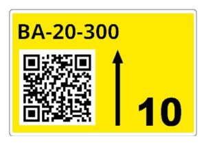 Roll Of Pre-cut Labels For Racks And Pallets 90 X 110 Mm Yellow (ltz16090fqr)