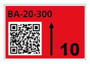 Roll Of Pre-cut Labels For Racks And Pallets 90 X 110 Mm Red (ltz14090fqr)