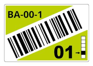 Roll Of Pre-cut Labels For Racks And Pallets Of 55 X 85 Mm Green (ltz17055fcb)
