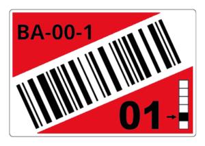 Roll Of Pre-cut Labels For Racks And Pallets 90 X 110 Mm Red (ltz14090fcb)