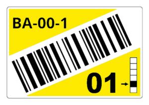 Roll Of Pre-cut Labels For Racks And Pallets Of 55 X 85 Mm Yellow (ltz16055fcb)