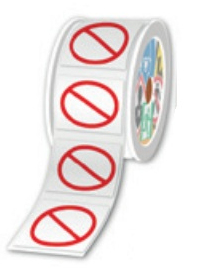 Pre-cut And Pre-printed Prohibition Rolls - Pictogram Only - 50 X 50mm - Per Roll Of 500 Labels