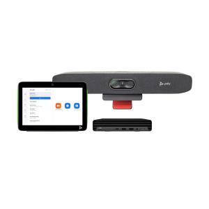 Poly Studio Small Room Bundle for Zoom Rooms: Studio R30 USB Video Bar and HP PC w/TC10