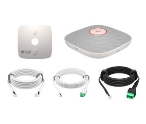 Poly Studio A2 White Table Microphone w/ Mounting Plate I/O cables TAA