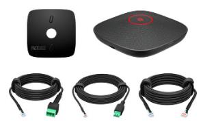 Poly Studio A2 Black Table Microphone w/ Mounting Plate I/O cables TAA