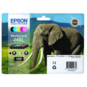 Ink Cartridge - 24xl Elephant - Cyan/ Yellow/ Magenta/ L.cyan/ L.magenta
