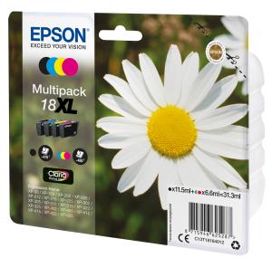 Ink Cartridge - 18xl Daisy - 6.6ml - Cyan/ Magenta/ Yellow - 11.5ml Black