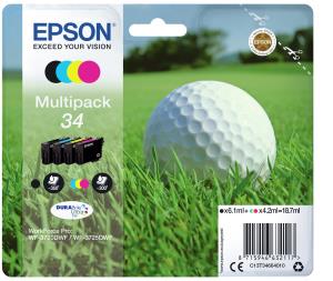 Ink Cartridge - 34 Durabrite Golf Ball - 4.2ml - Black/ Yellow/ Magenta/ Cyan