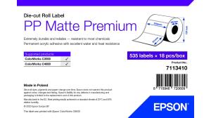 Pp Matte Label Premium, Die-cut Roll, 102mm X 51mm, 535 Labels