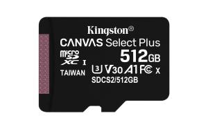 Micro Sdxc Card - Canvas Select Plus - 512GB - A1 C10 Single Pack Without Adapter