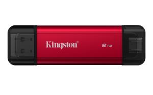 Dual Portable Solid-state Drive 2TB USB Type-a / USB Type-c Black / Red