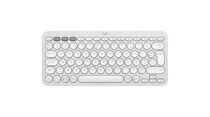 Pebble Keys 2 K380s - Compact Bluetooth Keyboard - Tonal White- Azerty French