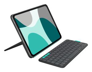 Flip Folio Graphite - iPad Pro 11-in (M4) iPad Air 11-in (M2 & M3) iPad Air (5th gen) - Qwertz De