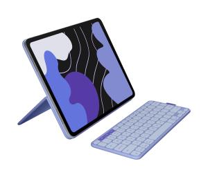 Flip Folio Pale Grey - iPad Pro 13-in (M4) iPad Air 13-in (M2 & M3) - Qwertz De