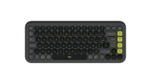 Wireless Keyboard - Pop Icon Keys - Graphite & Green Azerty French