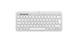 Pebble Keys 2 K380s - Compact Bluetooth Keyboard - Tonal White- Qwerty Sp