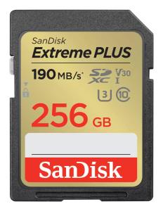 Extreme PLUS 256GB SDHC Memory Card 190MB/s 130MB/s UHS-I Class 10 U3 V30