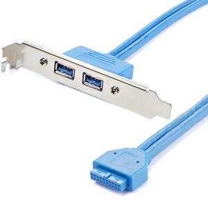 Plate Adapter 2 Port USB 3.0 A Female Slot