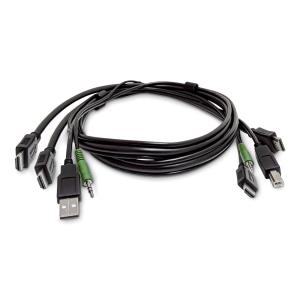 Dual-hdmi KVM Cable, USB 2.0, 3.5mm Audio, Universally Compatible Combo Cable For KVM Switches