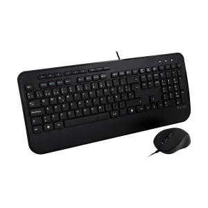 Full Size USB Keyboard With Palm Rest And Ambidextrous Mouse Combo Es