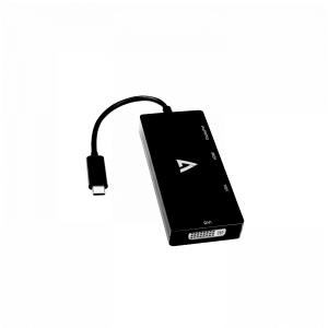 Video Adapter - USB-c Male To DisplayPort Female / Hdmi Female / Vga Female / DVI Female - Black