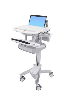 Styleview Laptop Cart Non-powered 2 Drawers (2 Medium Drawers X 1 Row)
