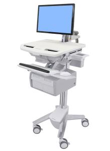 Styleview Cart With LCD Arm Non-powered 2 Tall Drawers (2 Medium Tall Drawers X 1 Row)