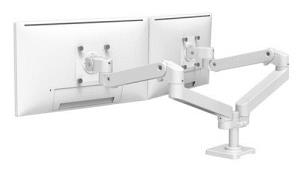 Monitor Mount - LX Pro - Desk - 2 monitor - Tilt/Pan/Rotate - up to 27in - White
