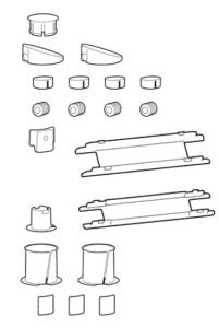 Accessory - Spare Parts Kit Lx Pro Desk Skus - Industrial Grey