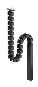 Cable Spine - Modular Vertebrae - Screw-mounted - Magnetic Cable Cover - Universal - Black