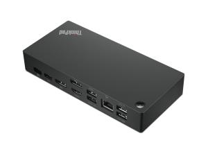ThinkPad Universal USB-C Dock w/ Power Adapter - USB-C / 3x USB 3.2 Gen 2 / 2x USB 2.0 / Audio Jack / 2x DP / HDMI / GbE - 135W Power Delivery