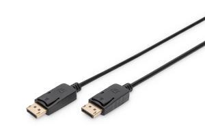 DisplayPort connection cable DP M/M 2m with interlock DP Ultra HD 4K black