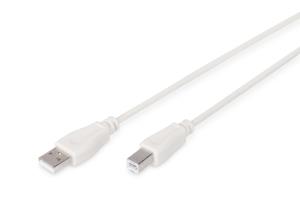 USB 2.0 connection cable, type A - B M/M, 5m USB 2.0 conform Beige