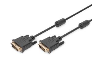 DVI connection cable, DVI(24+1) M/M, 2.0m, DVI-D Dual Link black