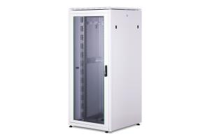 36U network cabinet, 1787x800x800 mm glass front door and double wing opening rear door color grey (RAL 7035)