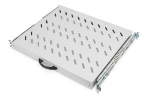 Sliding Shelf for 600mm depth cabinets vented, color grey (RAL 7035), up to 25 kg, 30x483x368 mm