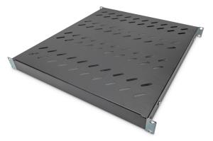 1U fixed shelf, for 800 mm depth cabinets adjustable, 500 mm depth, color black (RAL 9005)