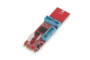 Pci-e adapter card NGFF(M.2) to 2ports 19pin USB3.0