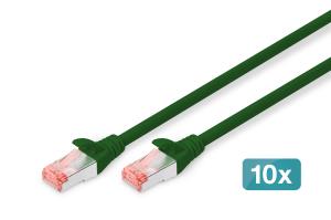 Patch cable - CAT6 - S/FTP - Snagless - Cu - 5m - green - 10pk