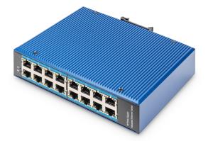 16 Port 10/100/1000Mbps Industrial Switch Wall-mount and DIN-Rail