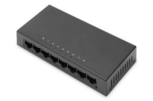 8-Port Switch, 10/100 Mbps Fast Ethernet, Unmanaged, Metall Housing