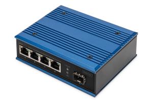 Industrial 4+1-Port Gigabit Ethernet PoE Switch Unmanaged. 4 RJ45 Ports 10/100/1000 Mbits