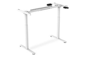 Electrically height-adjustable table frame,
Single motor, 2-speed, white